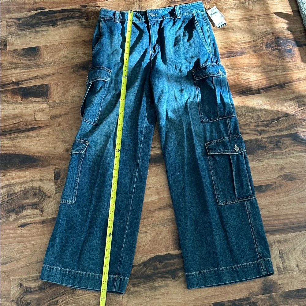 NWT Ralph Lauren LRL Haze Wash Size 12 Wide Leg Cargo